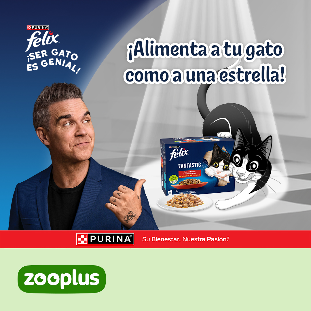 zooplus Facebook ad: Elige Felix para disfrutar de un gran sabor…