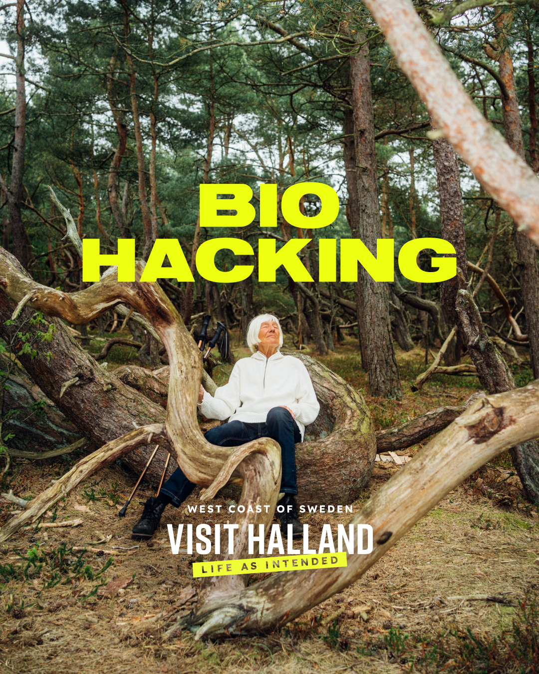 Visit Halland Facebook ad: Långevity er ikke noget, du gør.