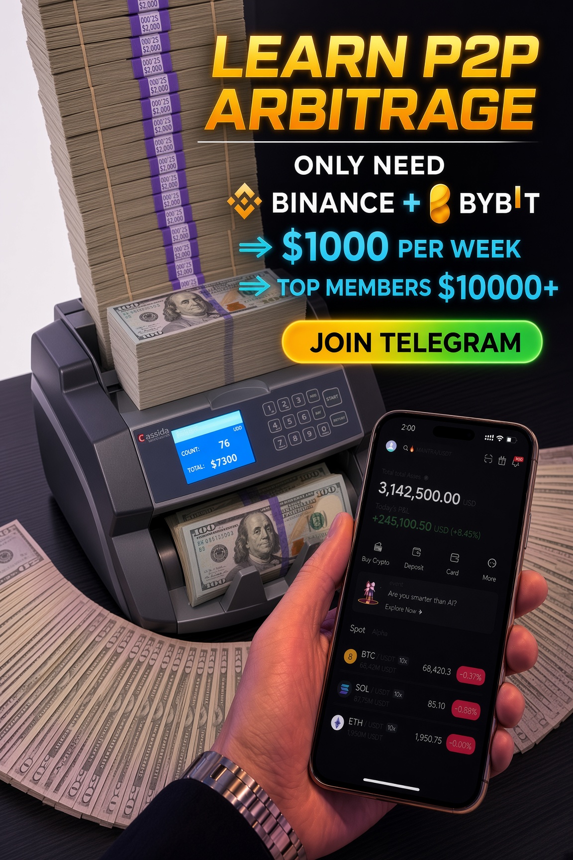 Crypto Mentor Club Facebook ad: Join my community