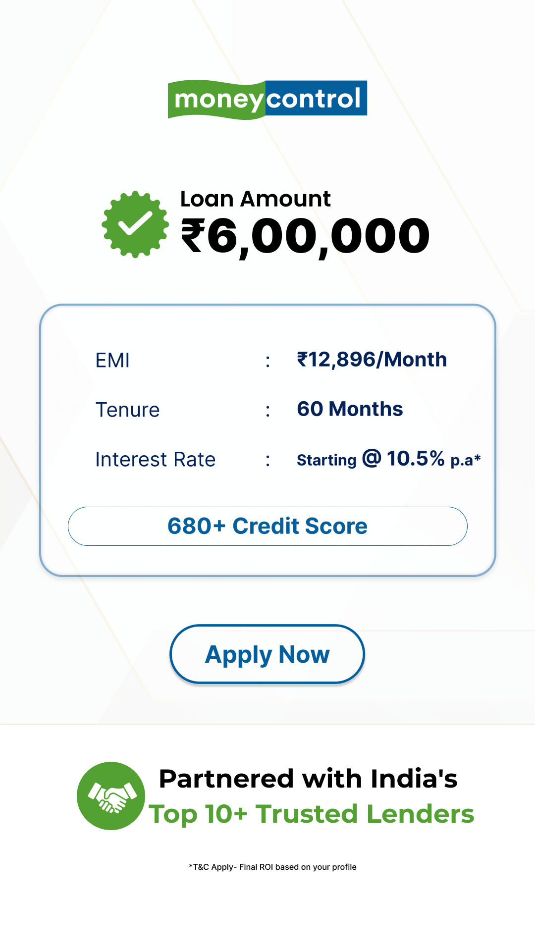 Instant Loans by Moneycontrol Facebook ad