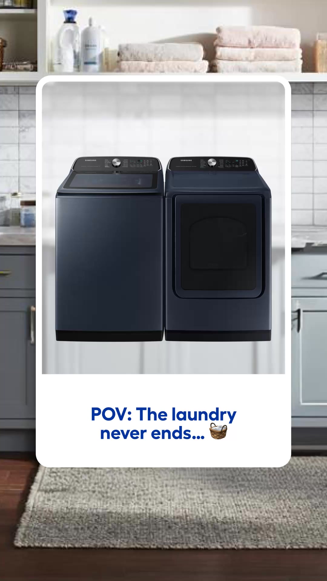 Lowe's Home Improvement Facebook ad: POV: Laundry made easy