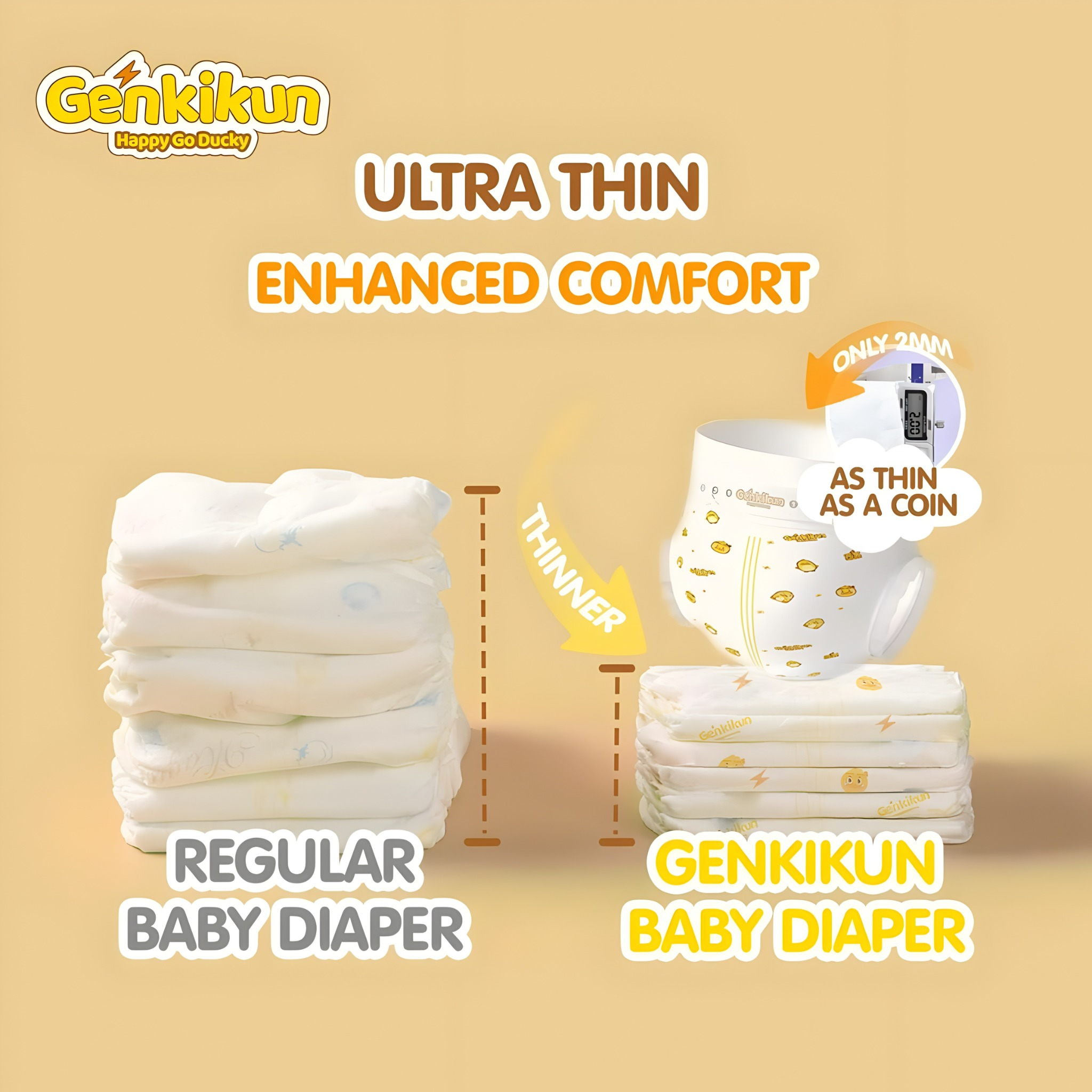Genkikun Baby Care Bangladesh Facebook ad: এক diaper = এক রাত।