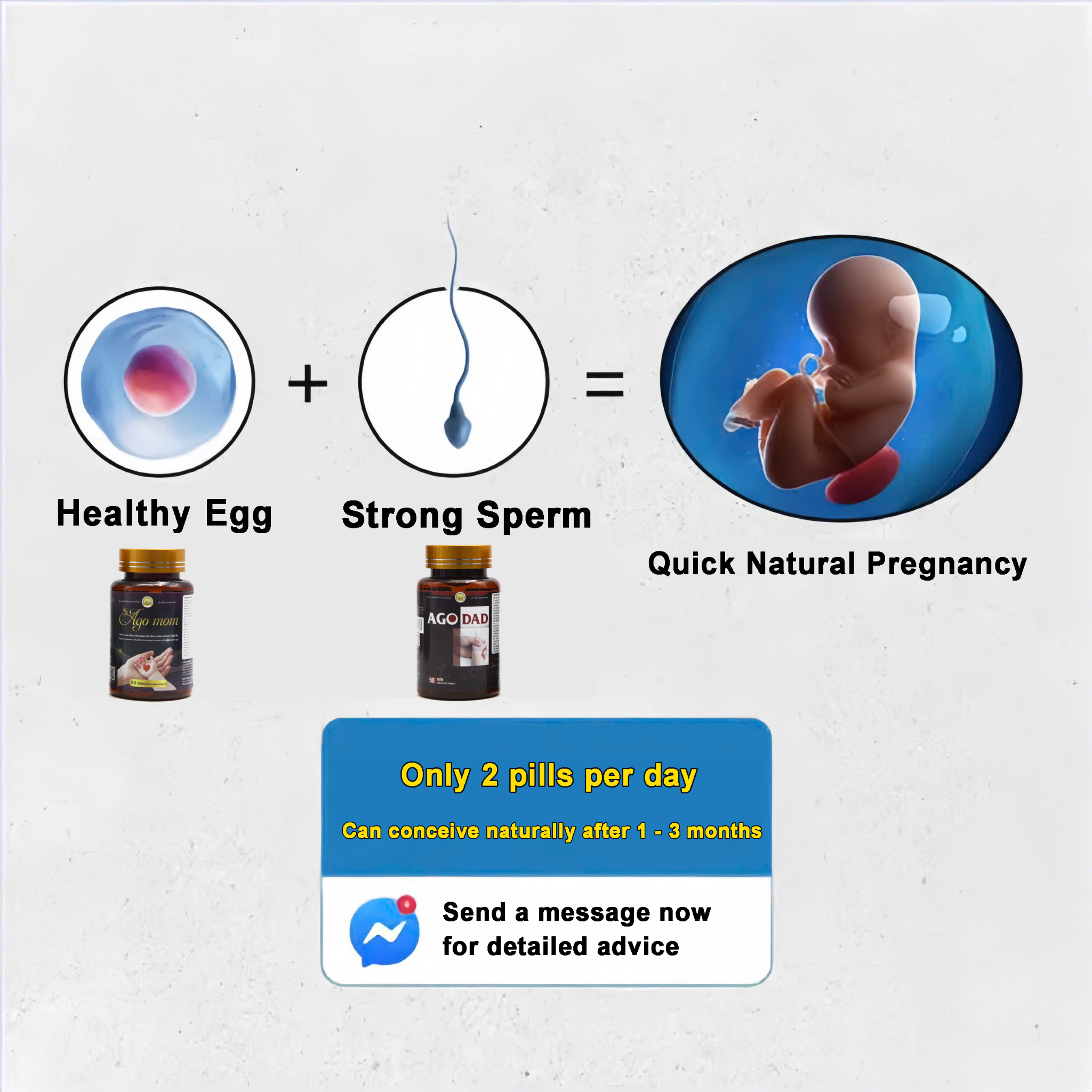 Obstetrics and Gynecology Clinic - AMH Facebook ad: Natural pregnancy without the need for IVF or IUI