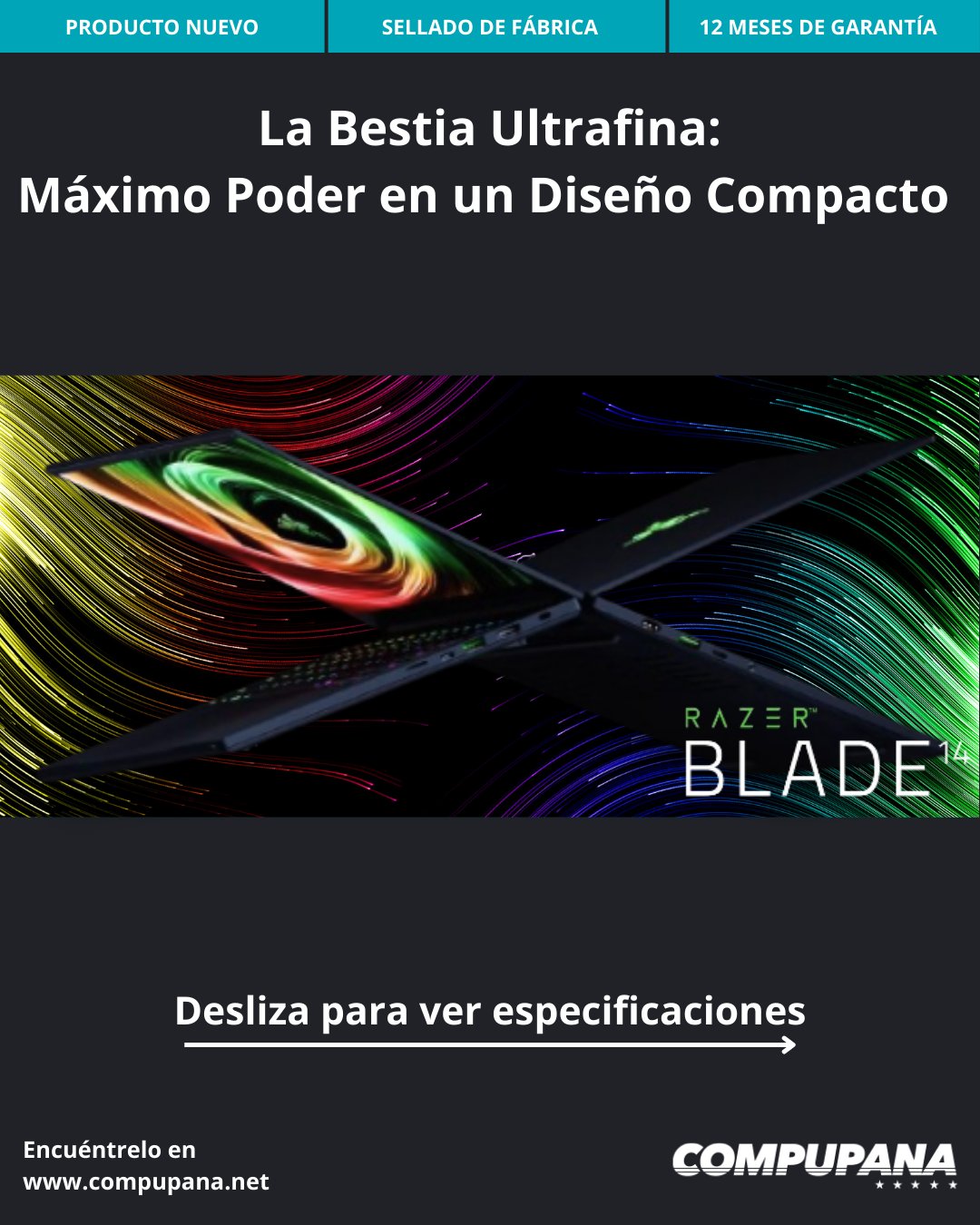 Compupana Facebook ad: ¡La Bestia Ultrafina!