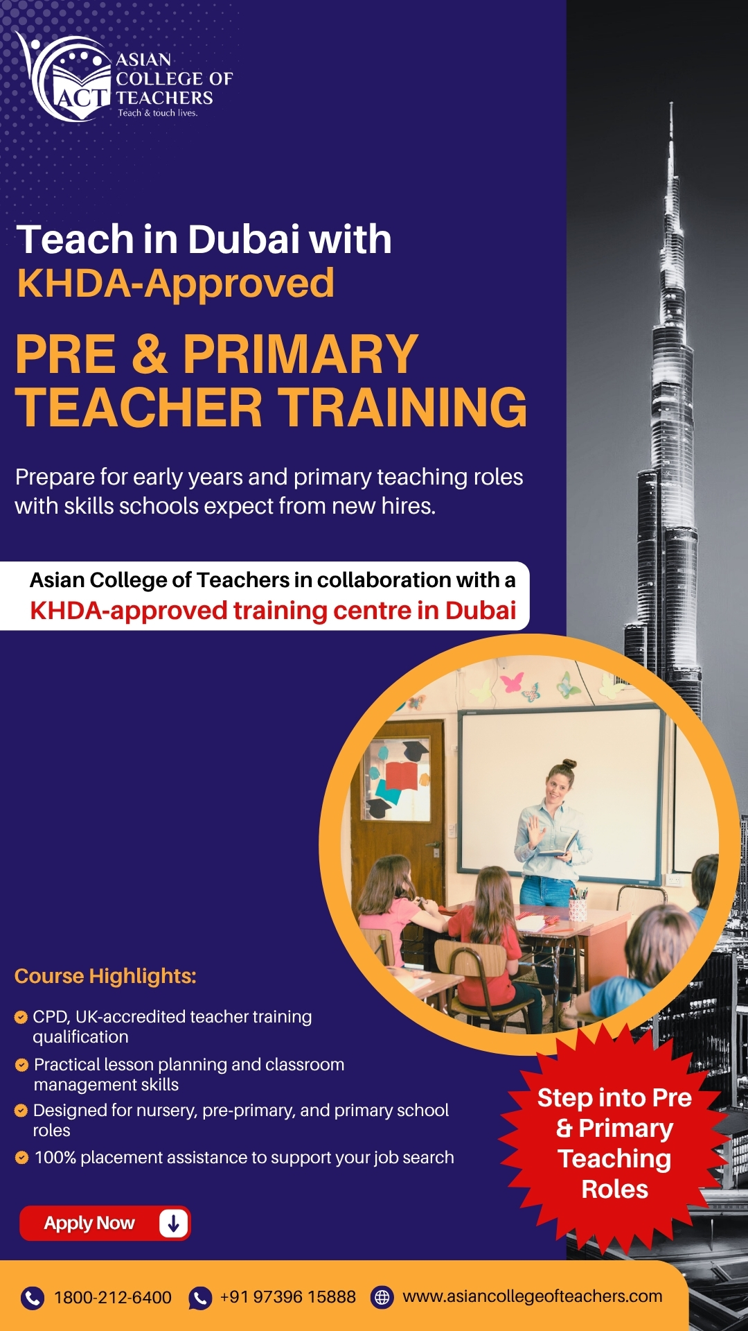 Teacher Training Courses Facebook ad