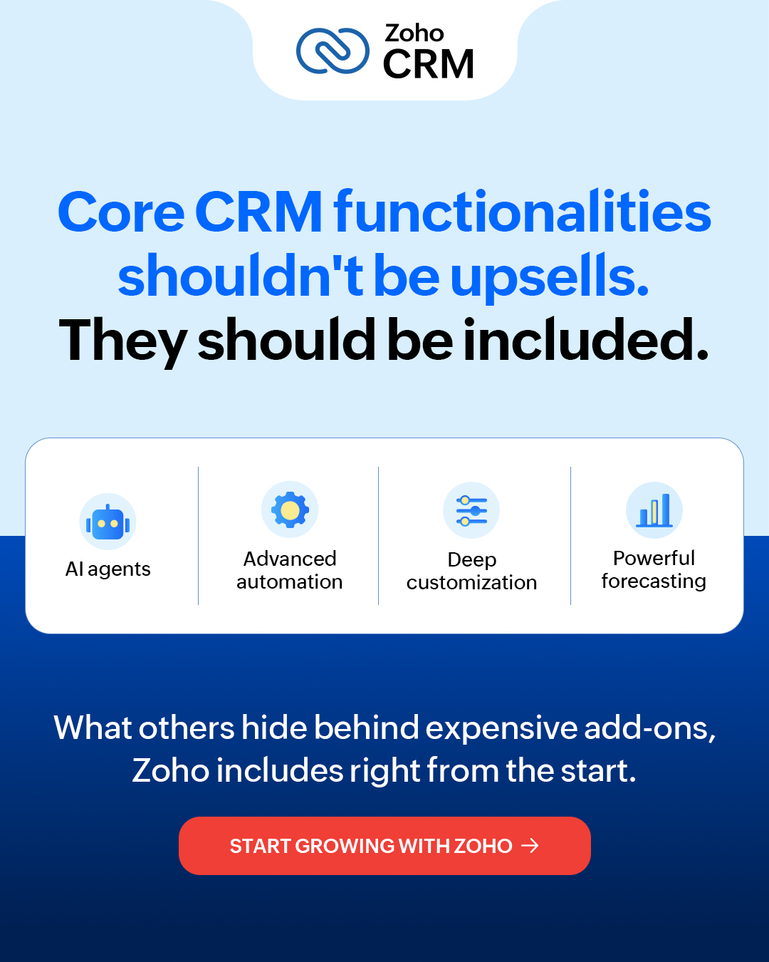 Zoho CRM Facebook ad