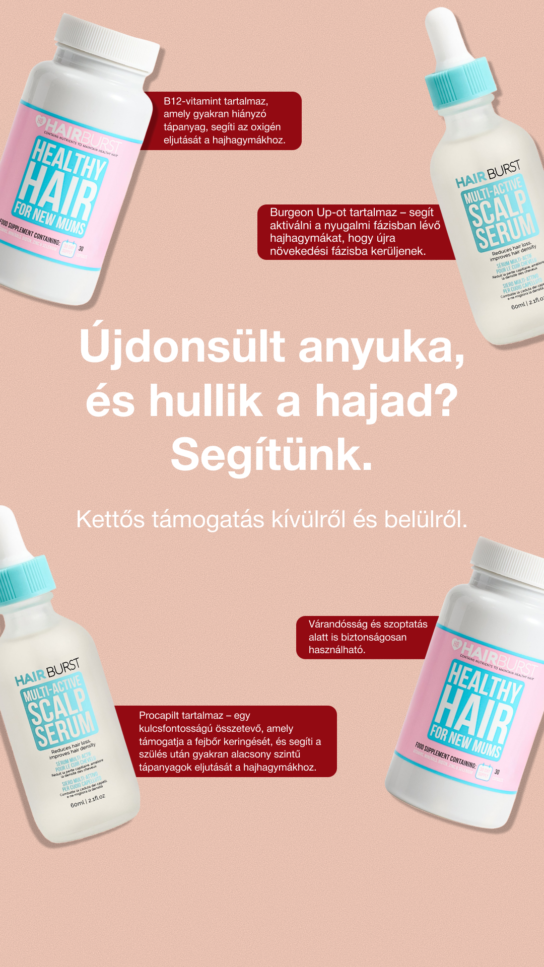 Hairburst Hungary Facebook ad
