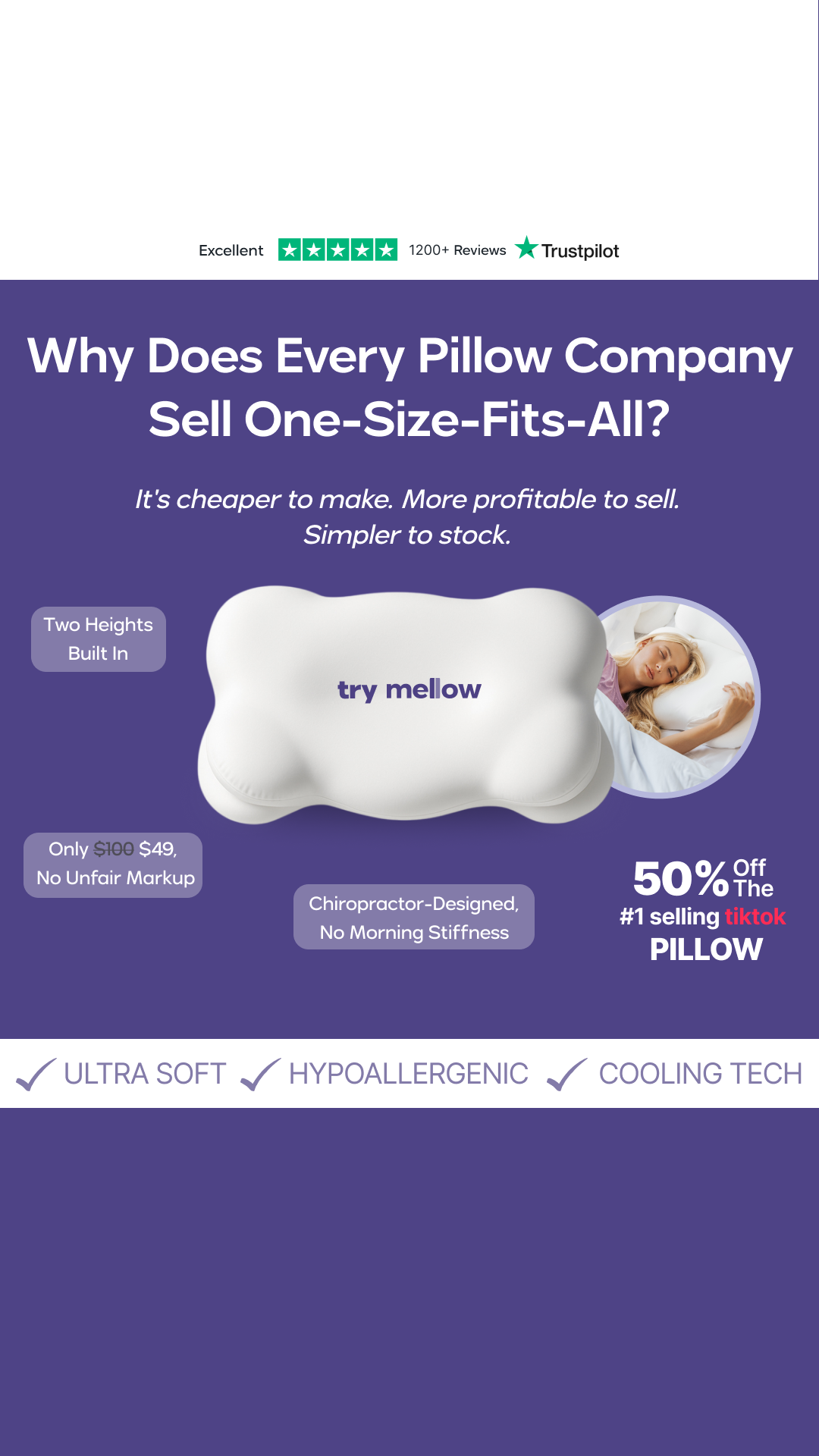 Mellow Sleep Facebook ad