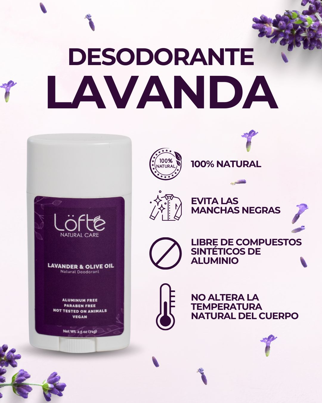 Löfte Natural Care Facebook ad: Frescura Natural con Lavanda