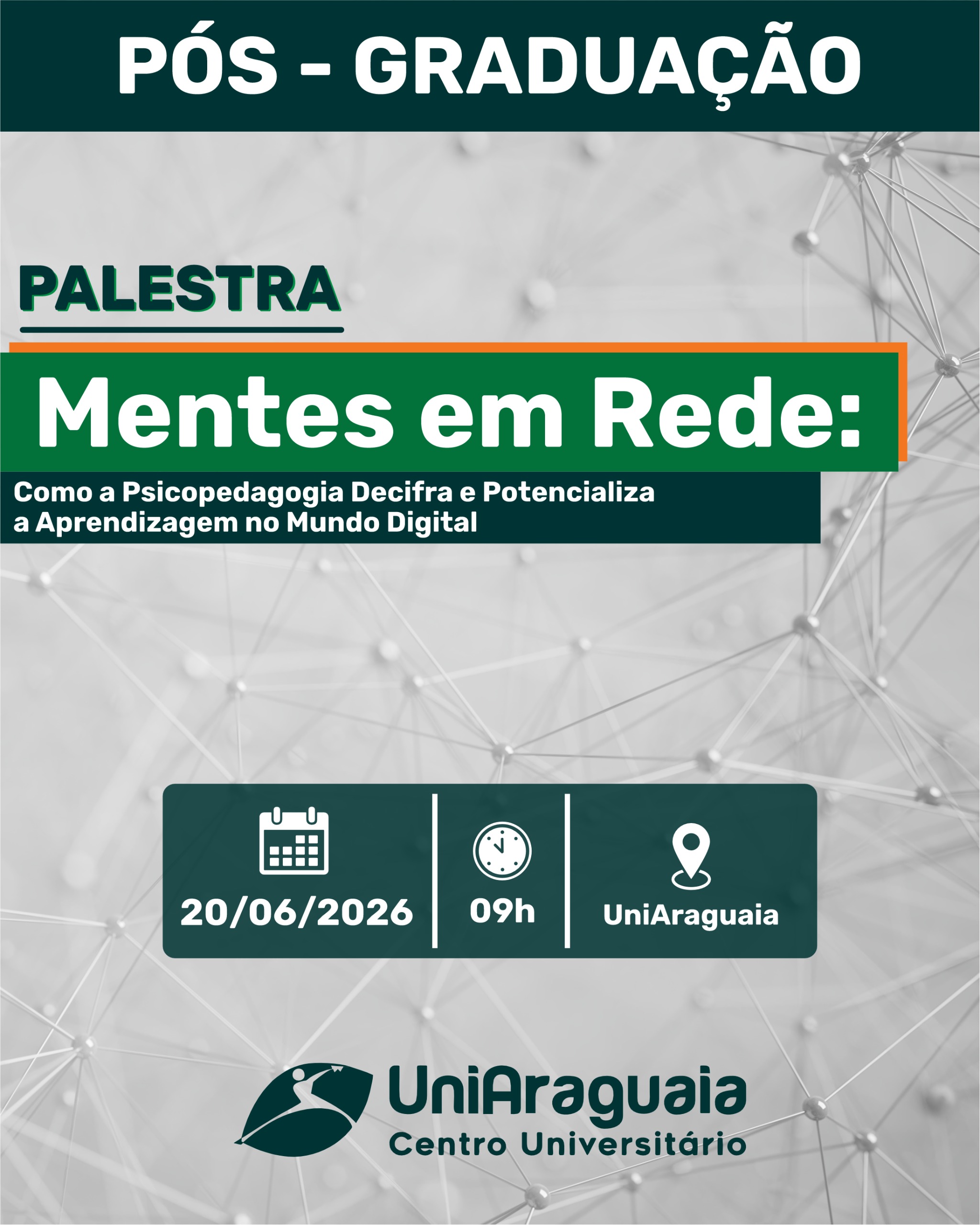 Pós-Graduação Araguaia Facebook ad: Palestra GRATUITA, UniAraguaia Pós