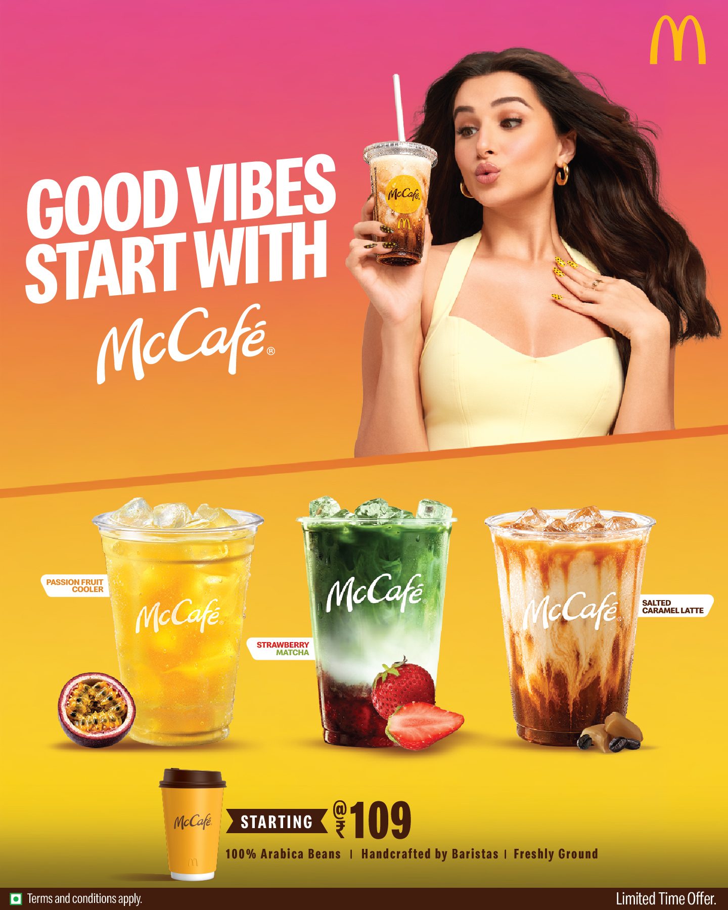 McDonald's India Facebook ad: Good Vibes Start Here.