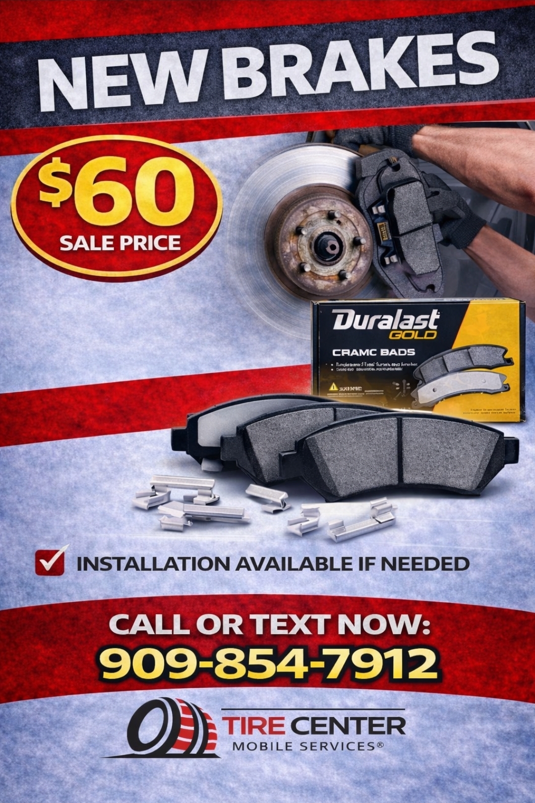 Tire Center Facebook ad from Apr 9, 2026