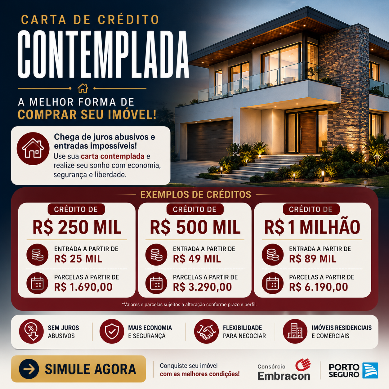 Crédito Certo Brasil Facebook ad: Carta Contemplada para Imóveis