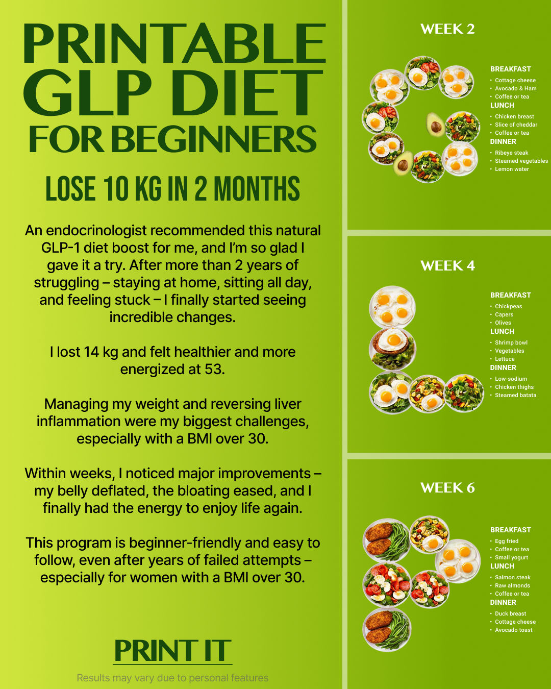 Eat Smart Every Day Facebook ad: It Only Takes 2 Weeks to Make a Difference