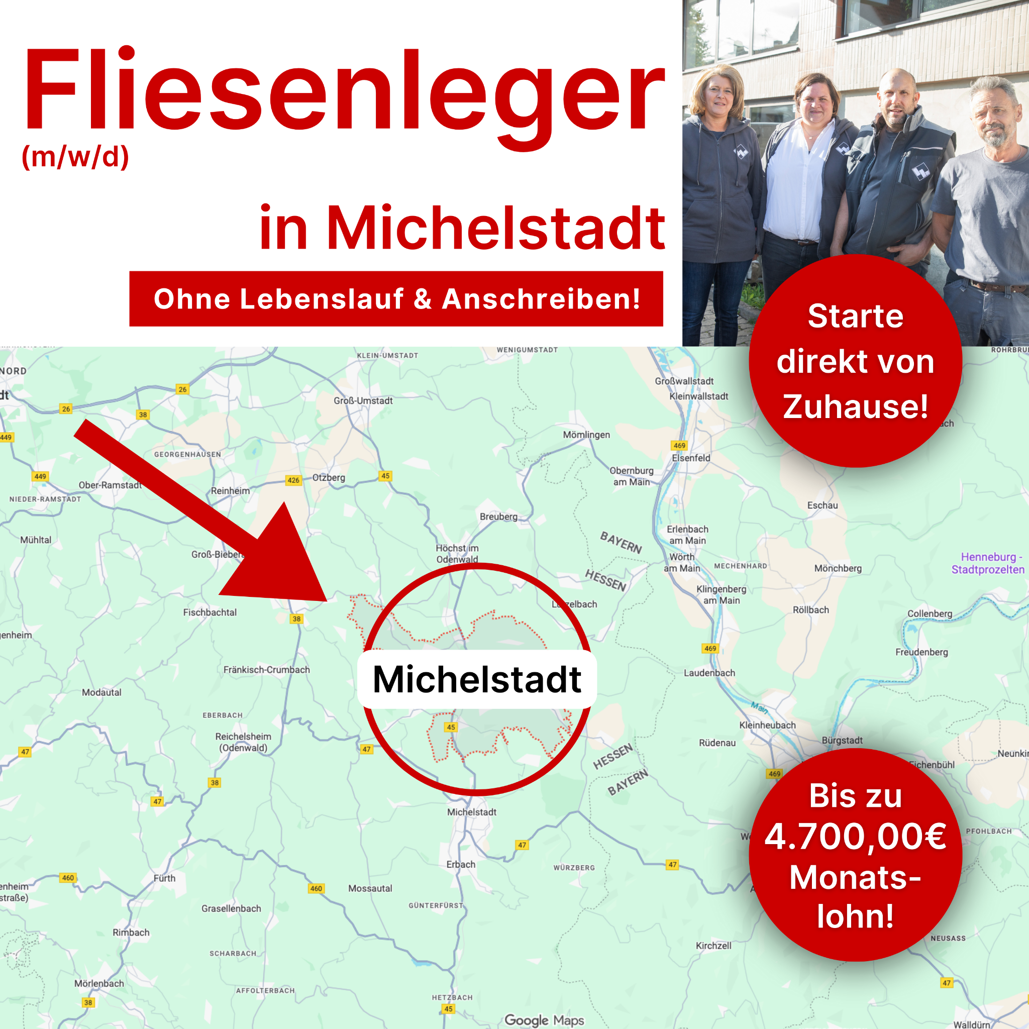 Candidate Flow Fliesenleger Jobs Facebook ad