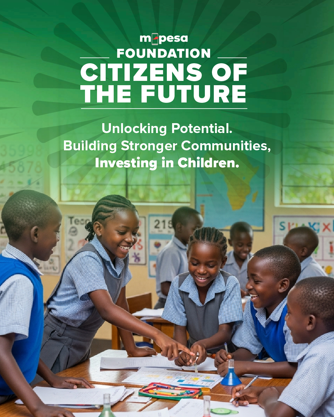 M-Pesa Foundation Facebook ad: Every child carries the potential to shape Kenya’s…