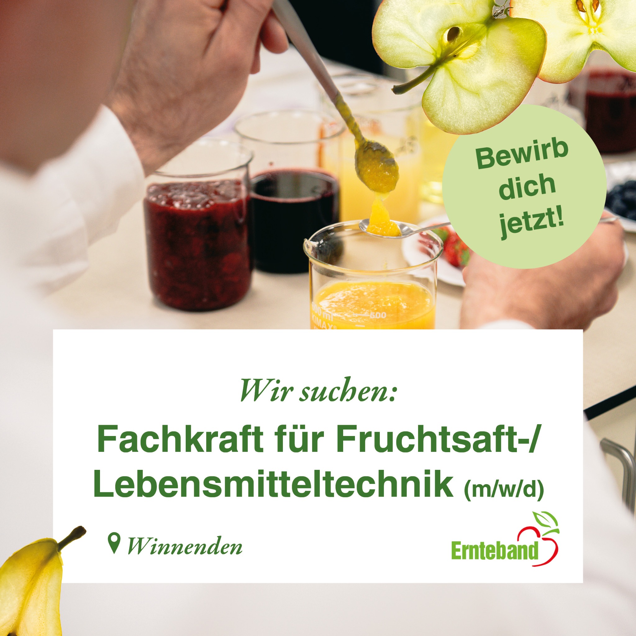 Ernteband Facebook ad: Wir lieben Obst!