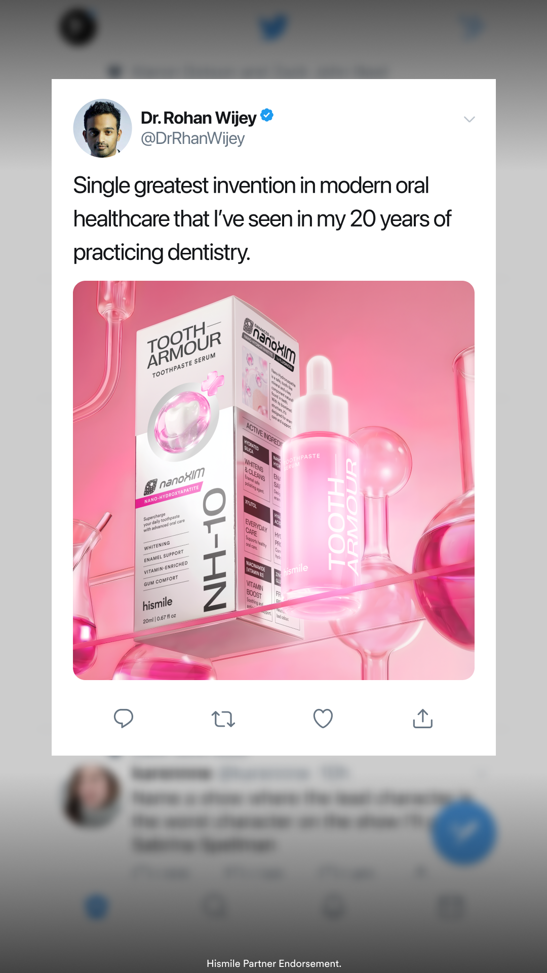 Hismile Facebook ad