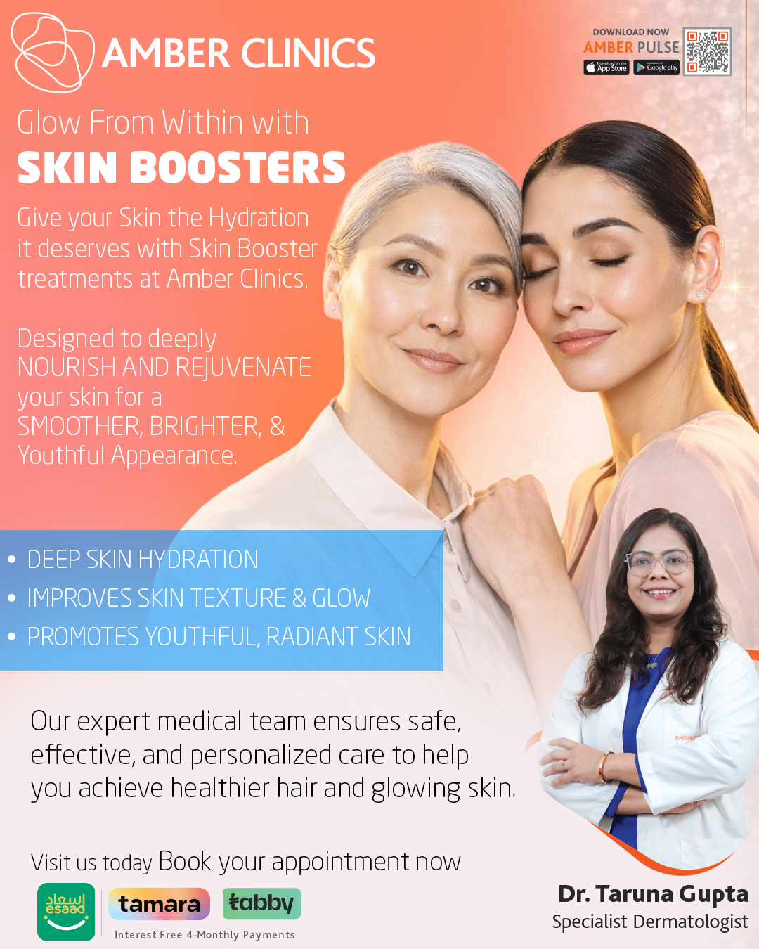 Amber Clinics Facebook ad: Discover Our Advanced Dermatology Services