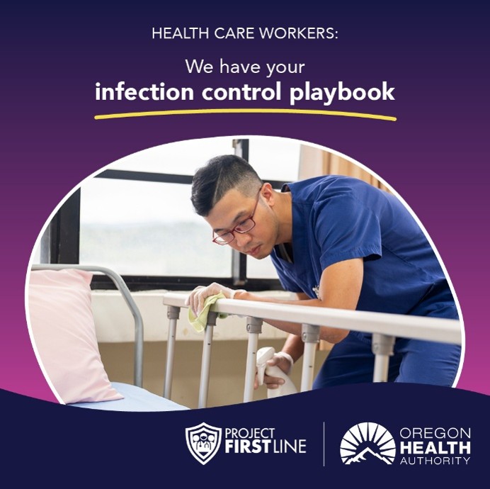 Oregon Health Authority Facebook ad: Free Infection control resources