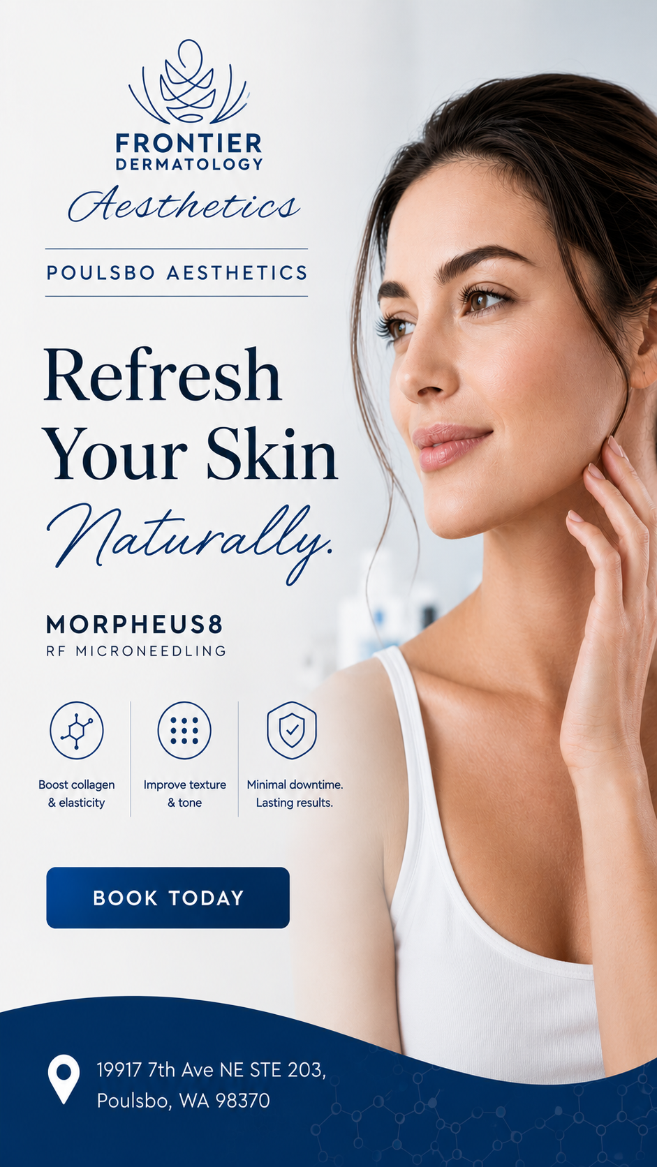 Frontier Dermatology Facebook ad from May 28, 2026