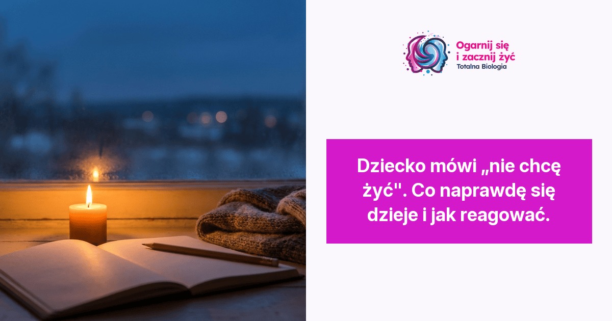 Ogarnij Się i Zacznij Żyć - Totalna Biologia / Recall Healing Facebook ad: Mama, nie chcę żyć.