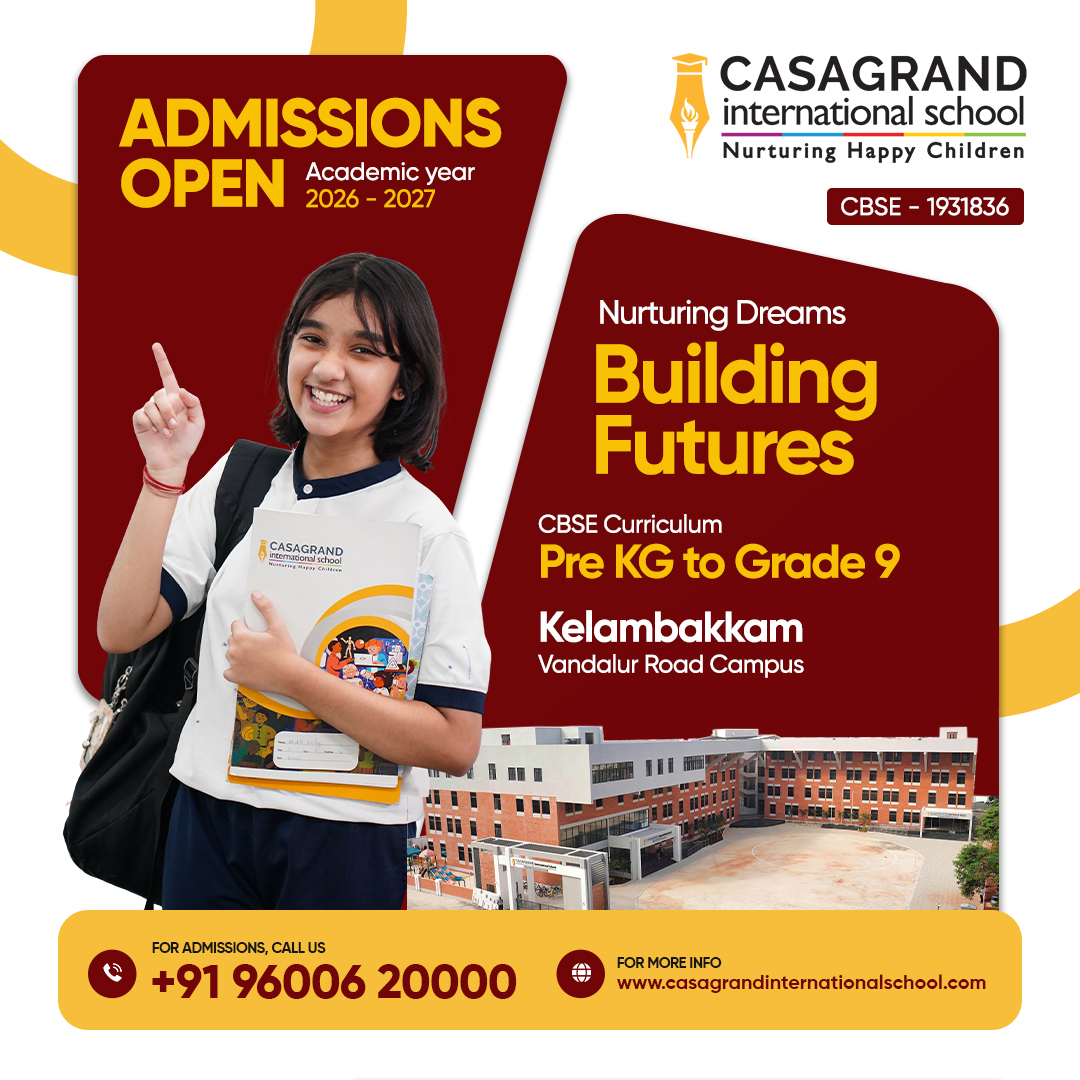 Casagrand International School Facebook ad from Apr 3, 2026
