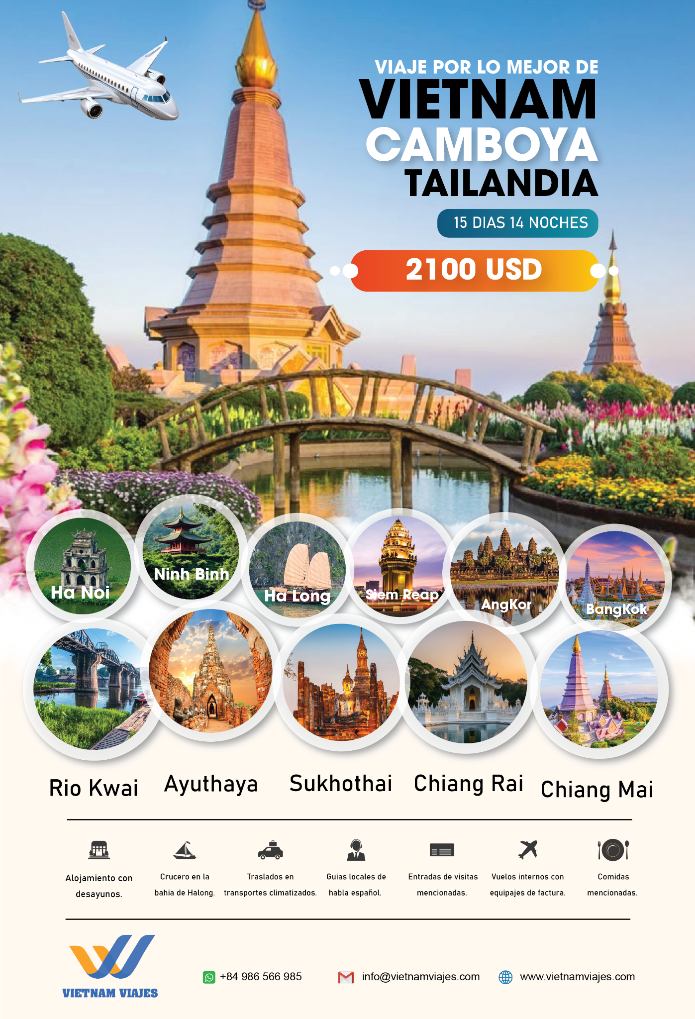 Vietnam Viajes - #1 Agencia Mayorista Local en Vietnam y Ásia Facebook ad: Pide Presupuesto