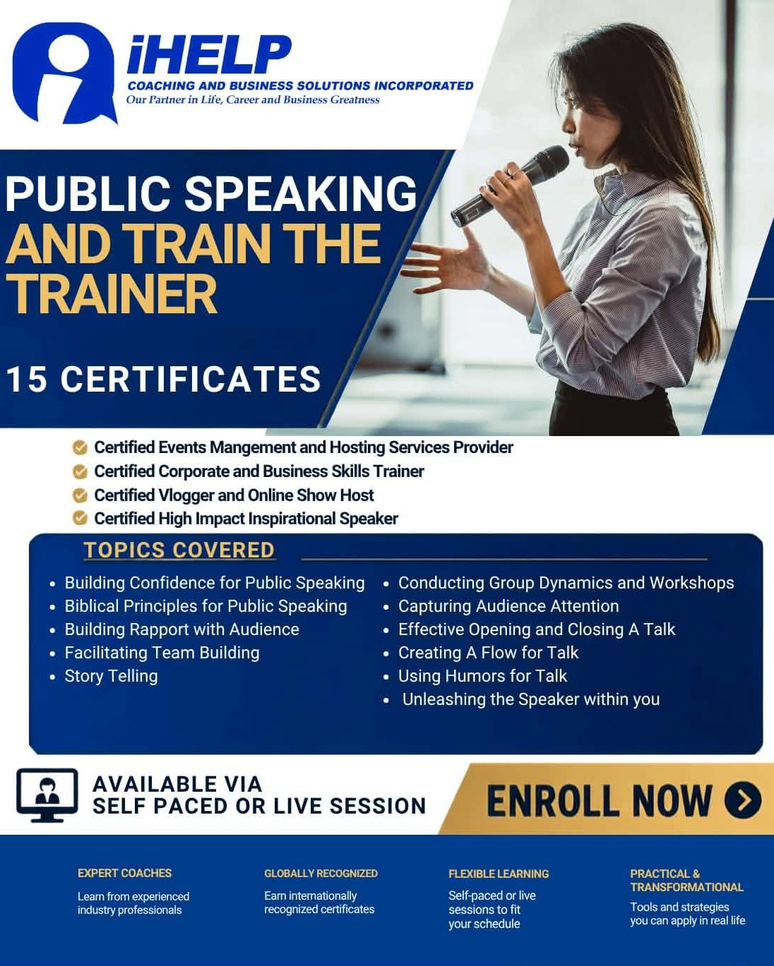 IHELP Coaching and Business Solutions Corporation Facebook ad