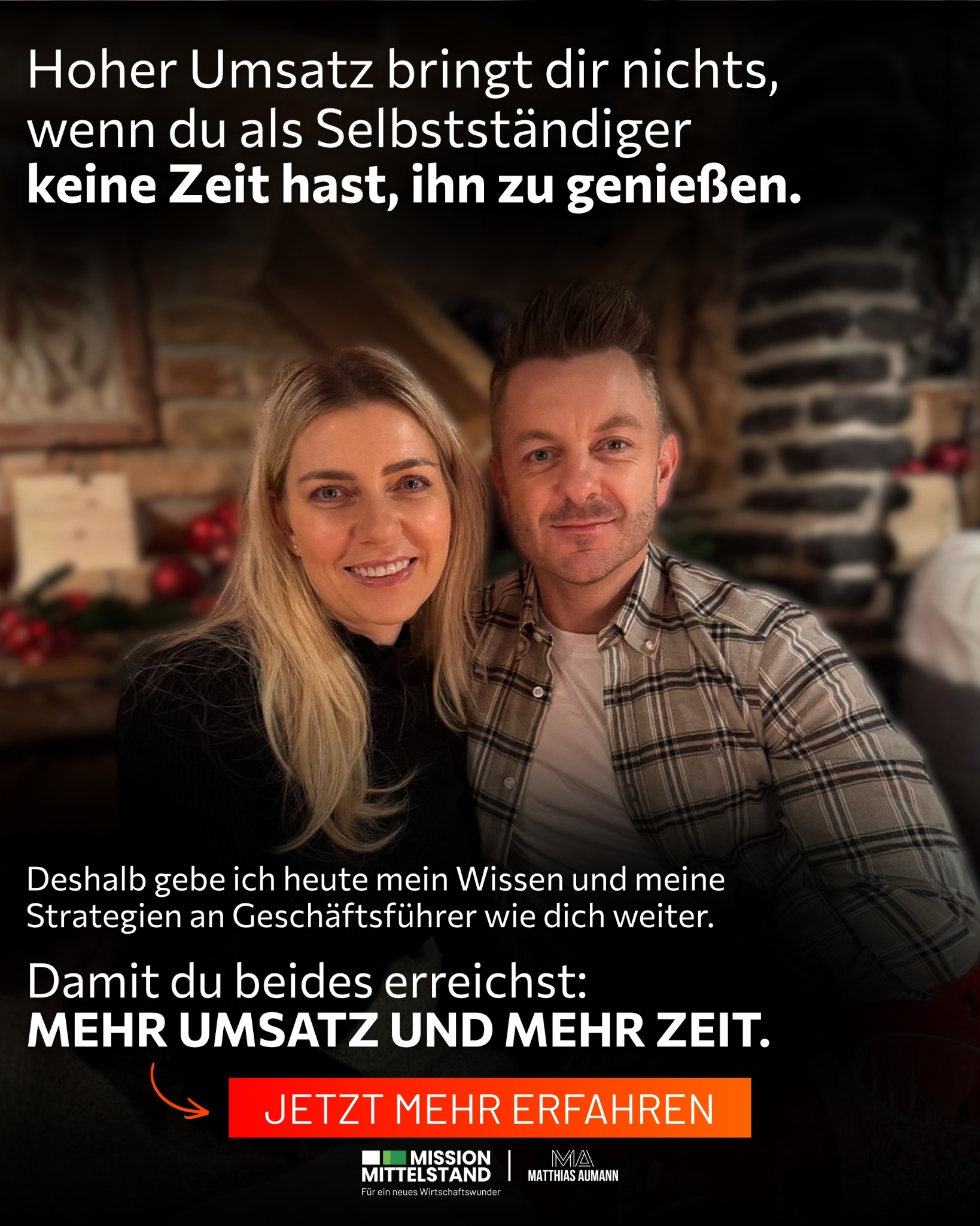 Matthias Aumann Facebook ad: So erreichst du als Geschäftsführer mehr Zeit & mehr Gewinn