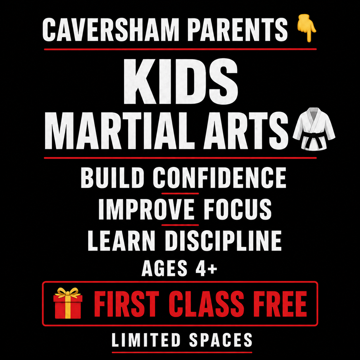 Kuk Sool Won of Caversham Facebook ad: Caversham Kids Martial Arts, Free First Class