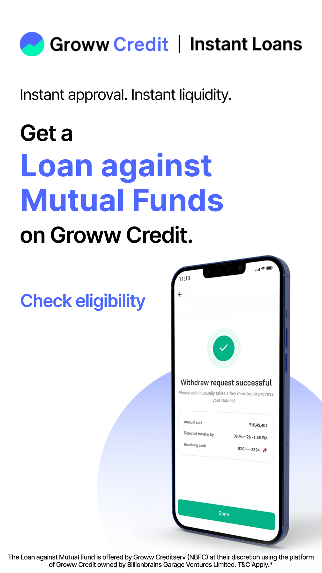 Groww Credit  Facebook ad