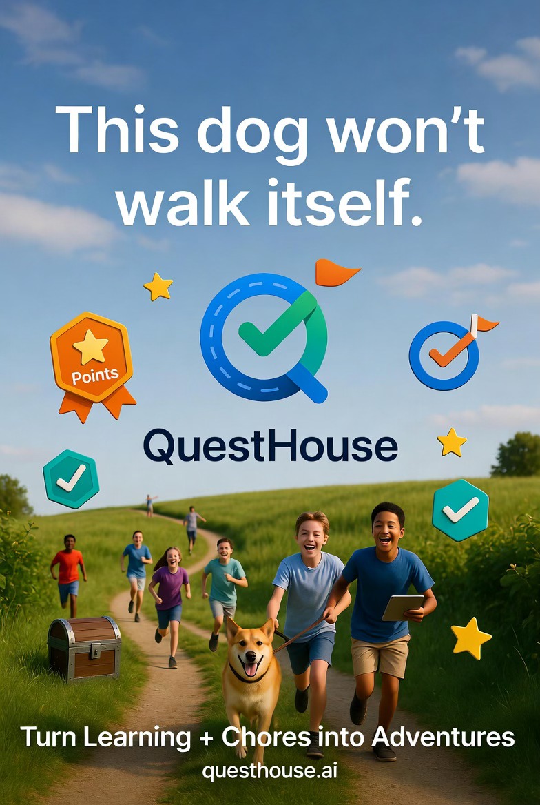 QuestHouse.ai Facebook ad: QuestHouse, Help Discover Their Individual Genius