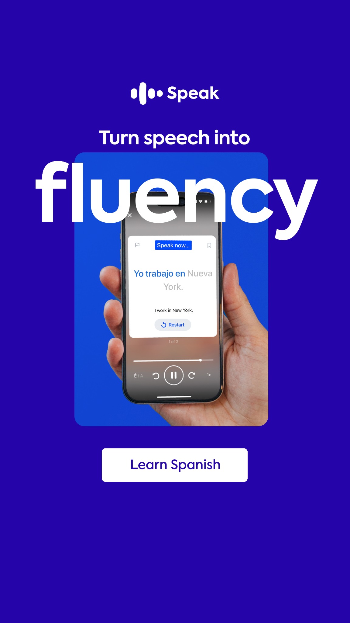 Speak Facebook ad