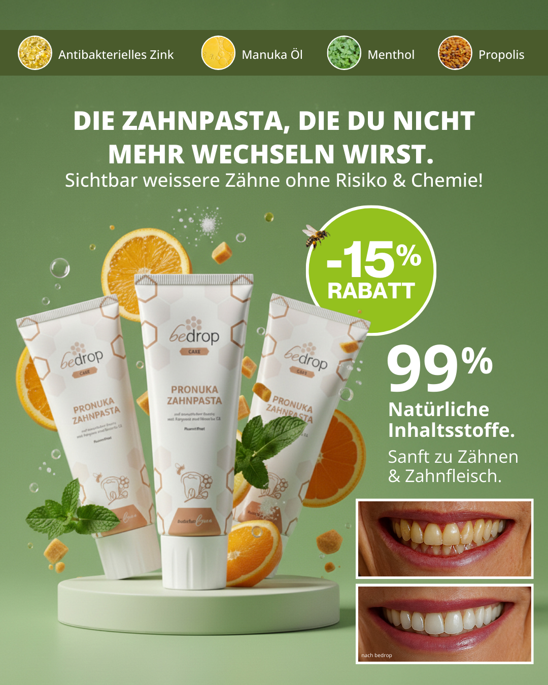 Bedrop #natürlichbiene Facebook ad