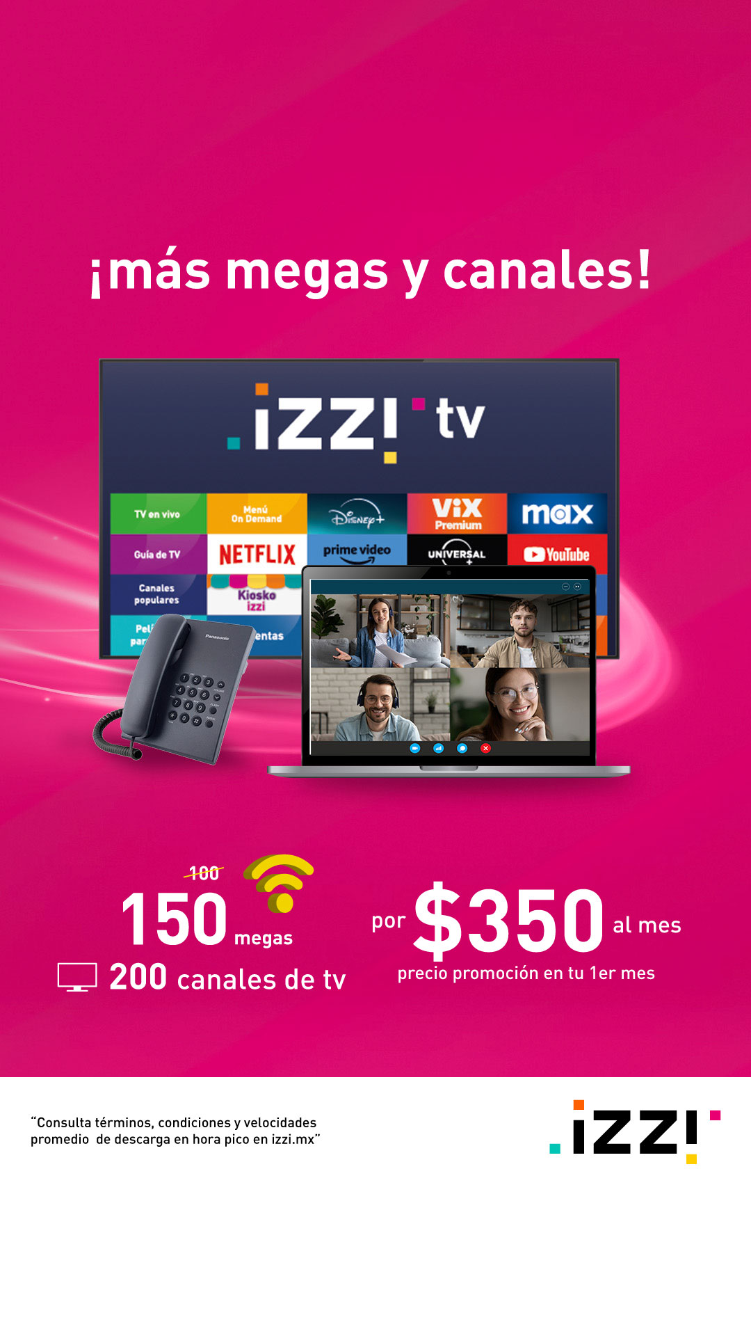 Internet y TV paquetes izzi Facebook ad