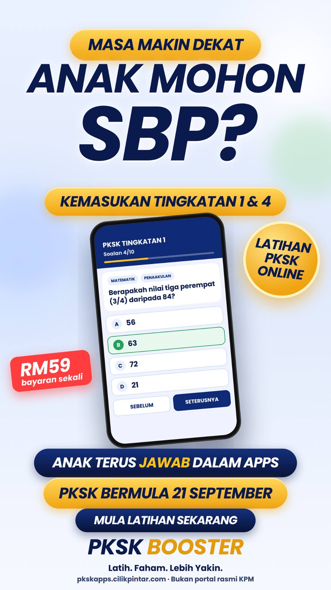 Cilik Pintar Facebook ad: PKSK Dah Dekat. Mula Sekarang===>>>