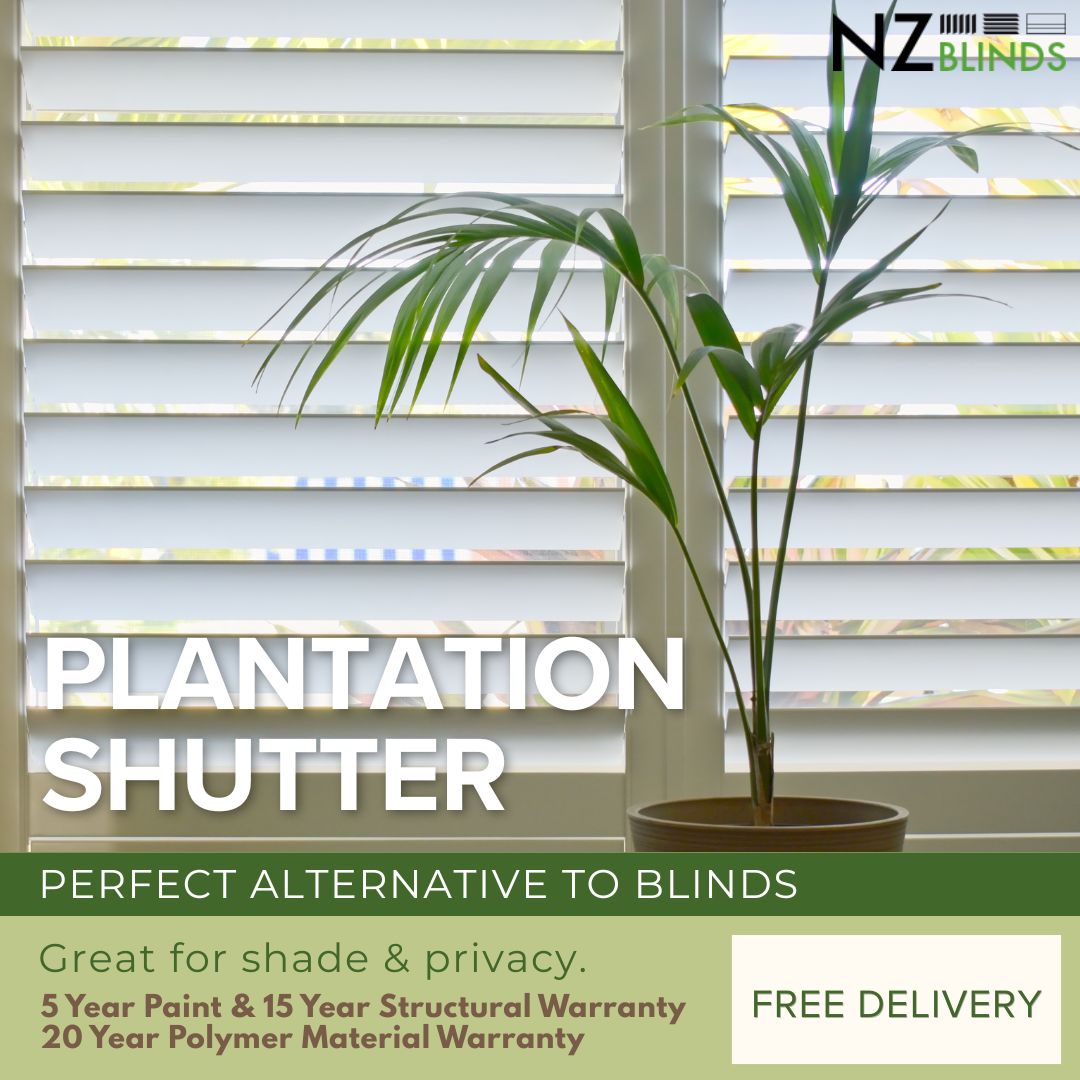 NZ Blinds Facebook ad: Waterproof Shutters Available