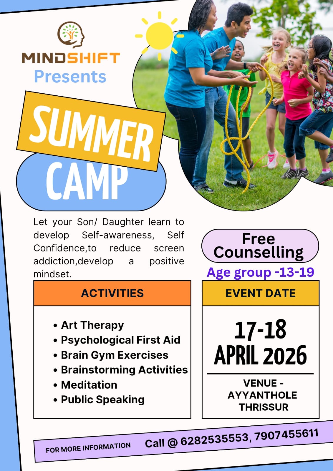 Mindshift Academy Facebook ad: Kids Summer Camp