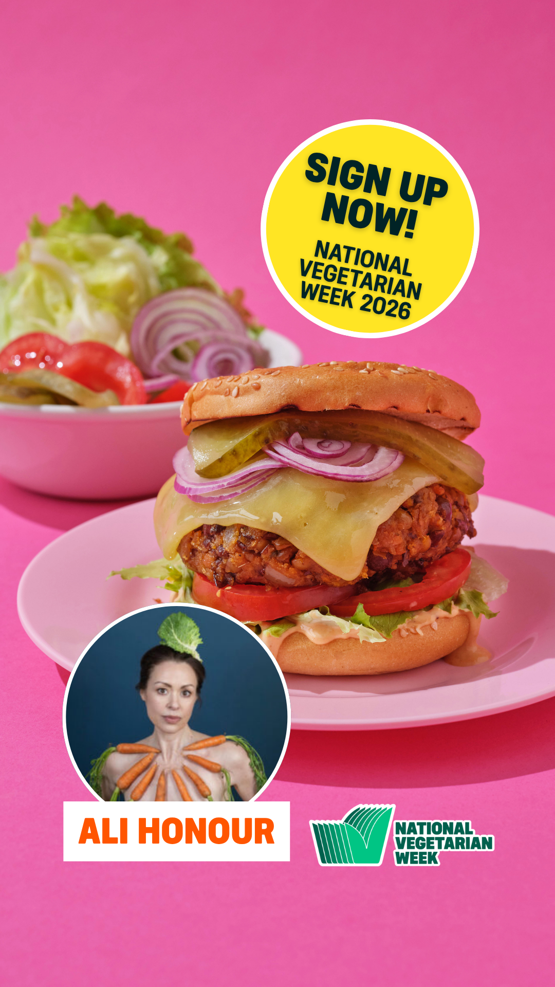 The Vegetarian Society Facebook ad: FREE RECIPES. AMAZING PRIZES.