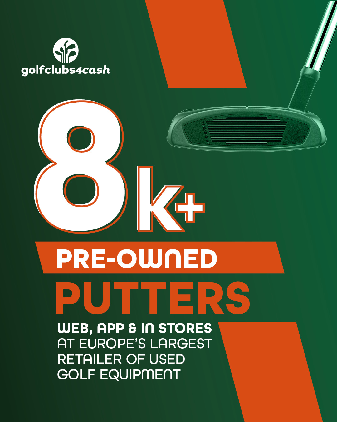 Golf Clubs 4 Cash Ltd Facebook ad: Buy Pre-Owned Putters