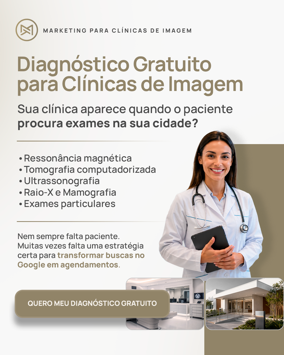 Tribo Marketing Médico Facebook ad: Sua clínica realiza exames como ressonância, tomografia…