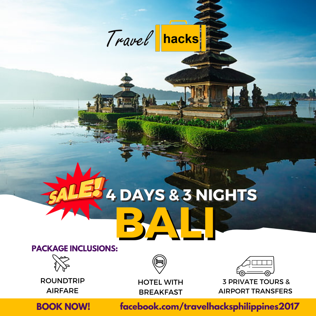 Travelhacks Facebook ad: Enjoy year-round island adventures with our Bali 4D3N…