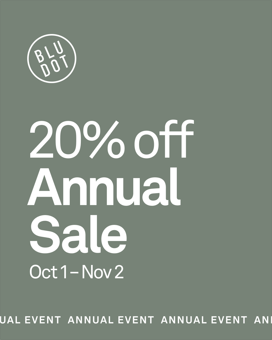 Blu Dot Facebook ad: 20% Off All Designs