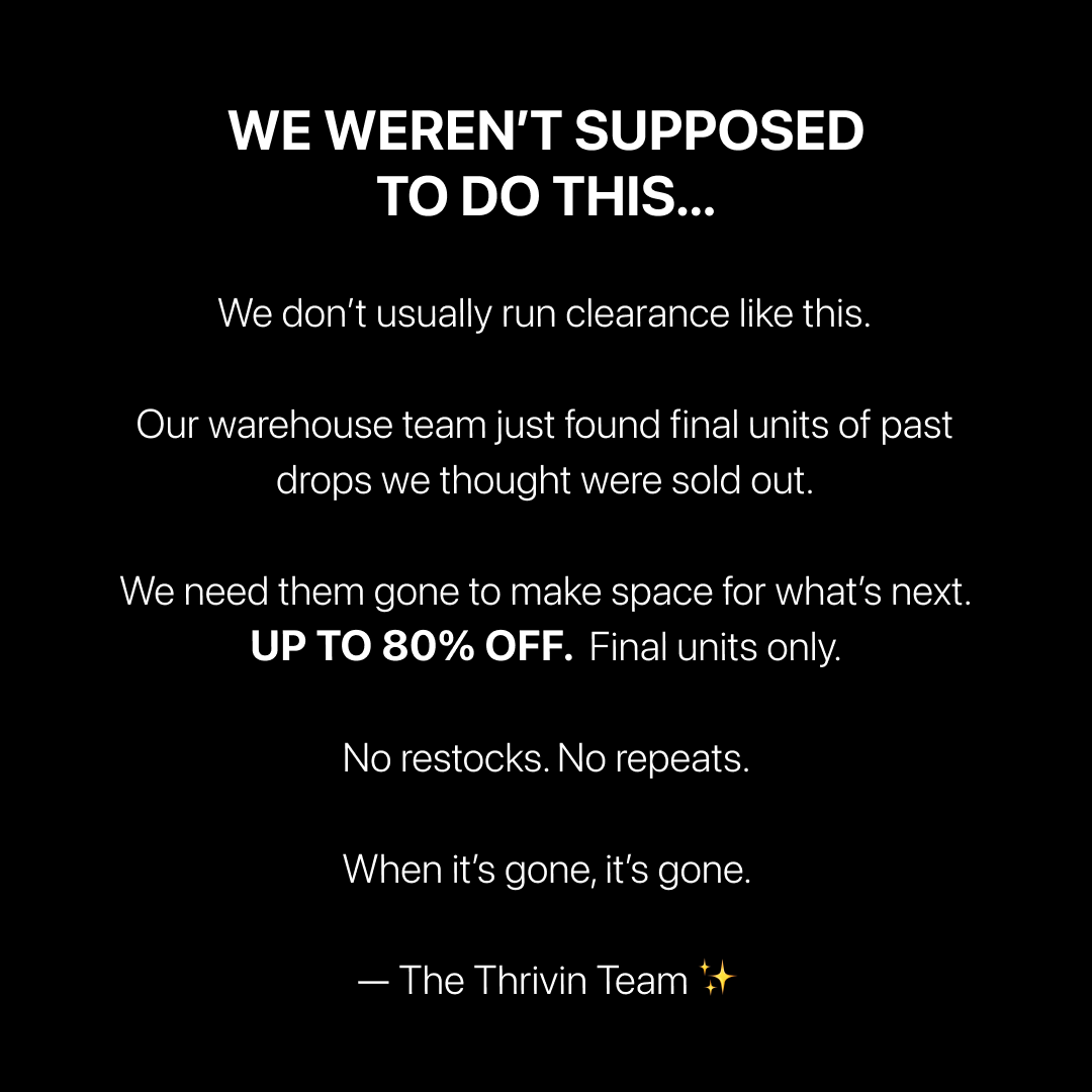Thrivin Gymwear Facebook ad