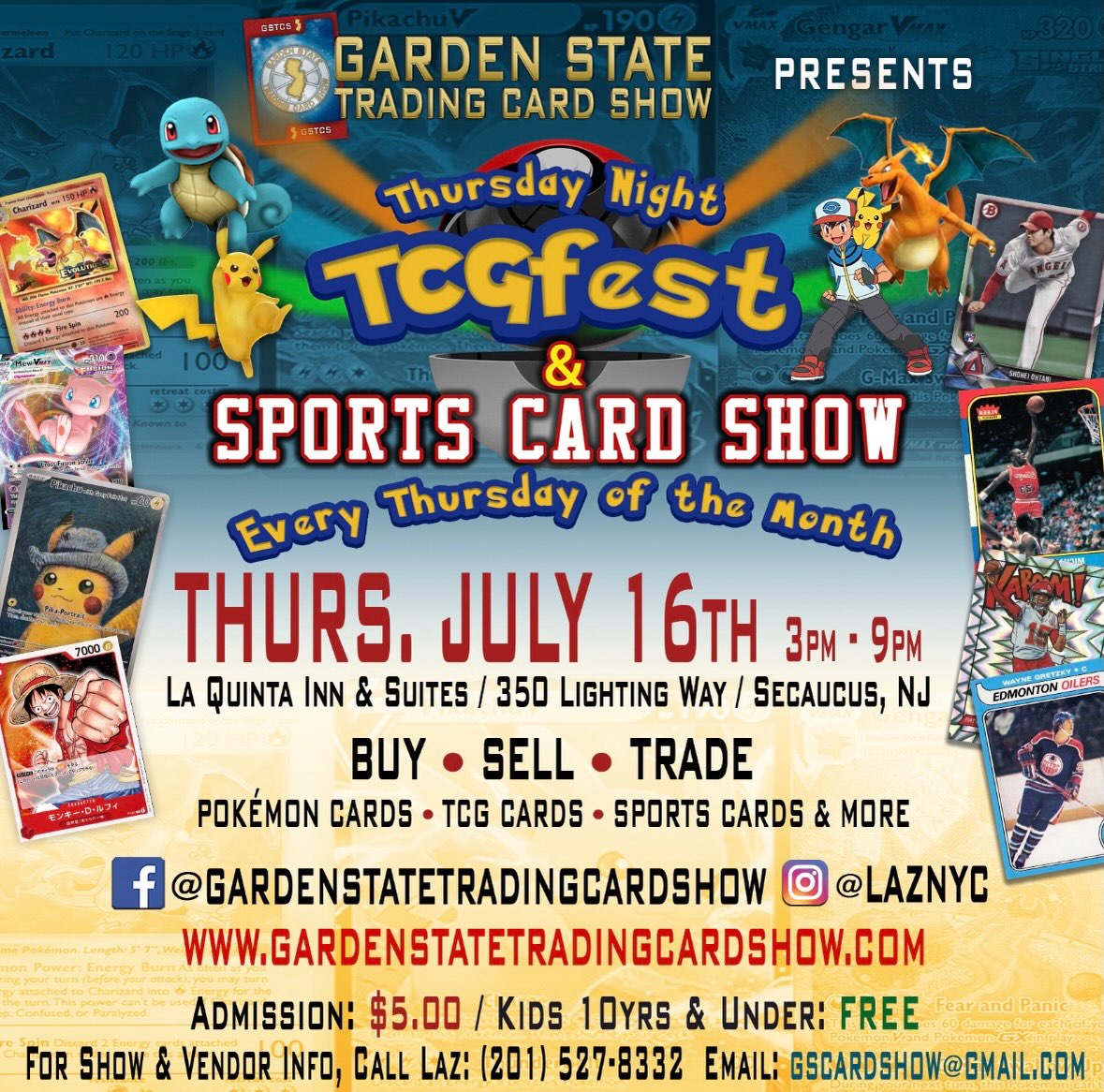 Garden State Trading Card Show Facebook ad from Jul 13, 2026