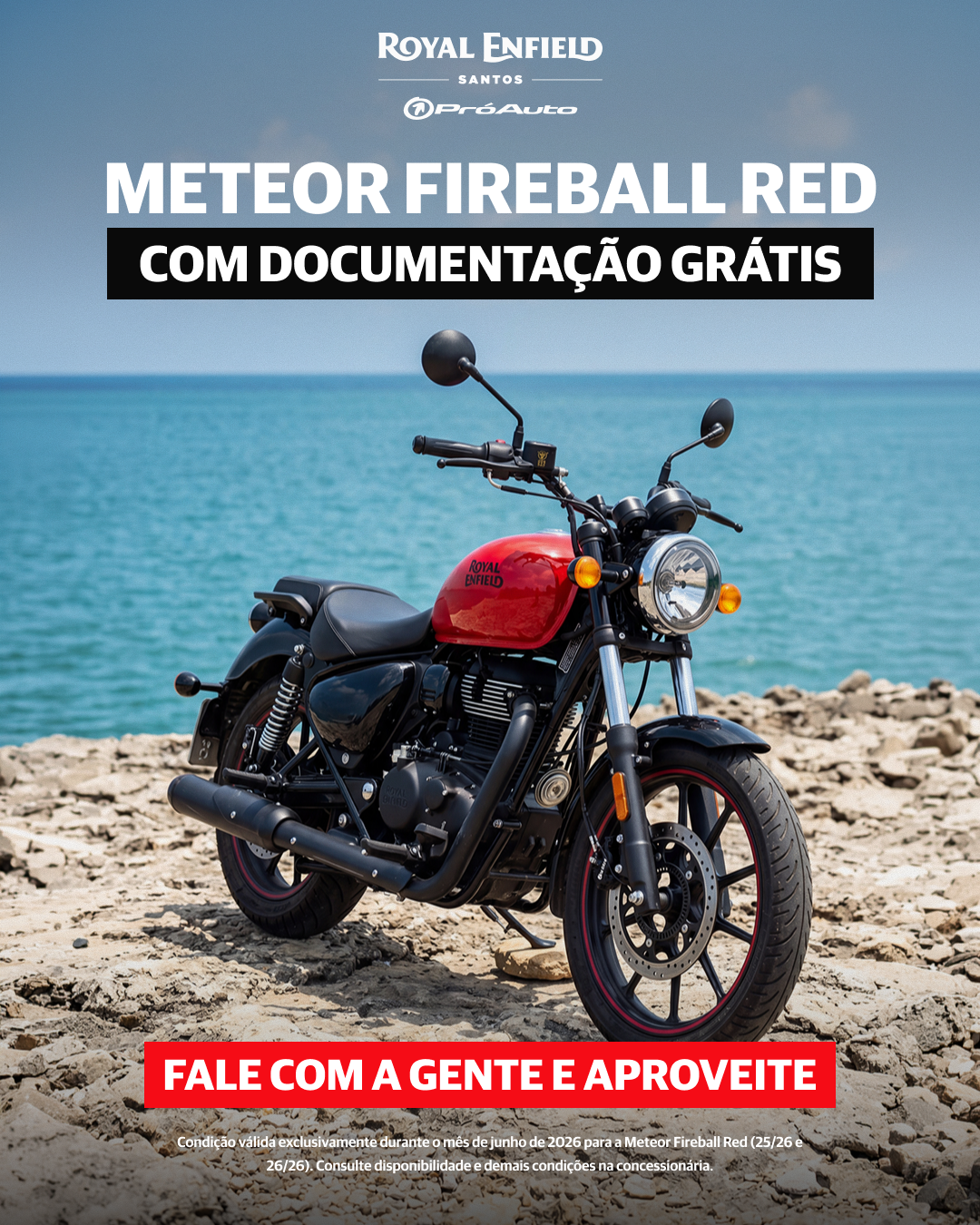 Proautoroyalenfield Facebook ad: A Meteor Fireball Red chegou em Santos, e…