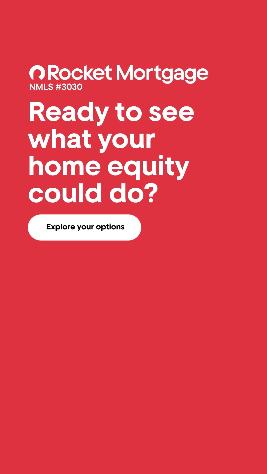 Rocket Facebook ad: Use equity to expand your living space.