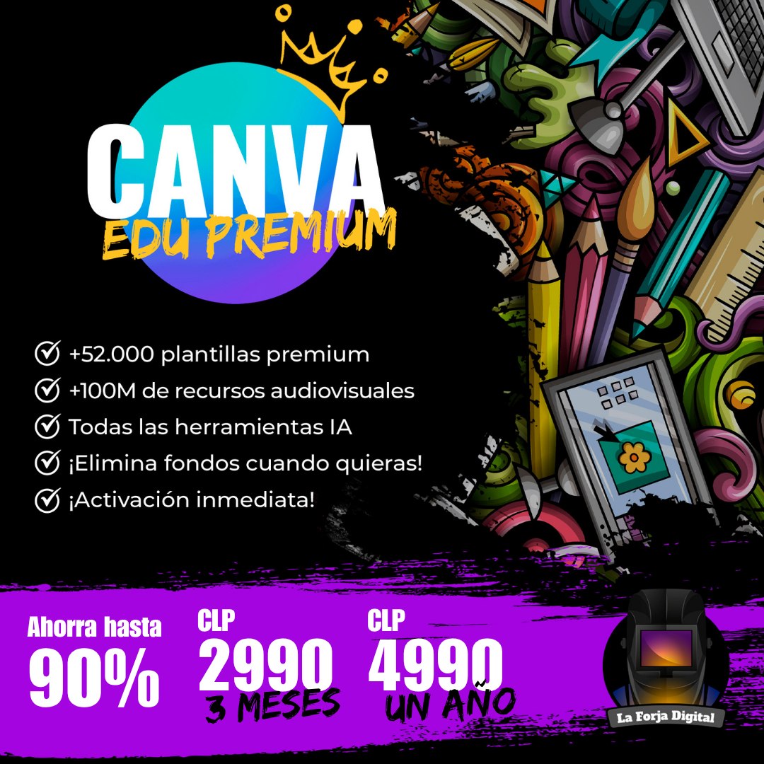 Forja Digital Facebook ad: CANVA PREMIUM AL MEJOR PRECIO