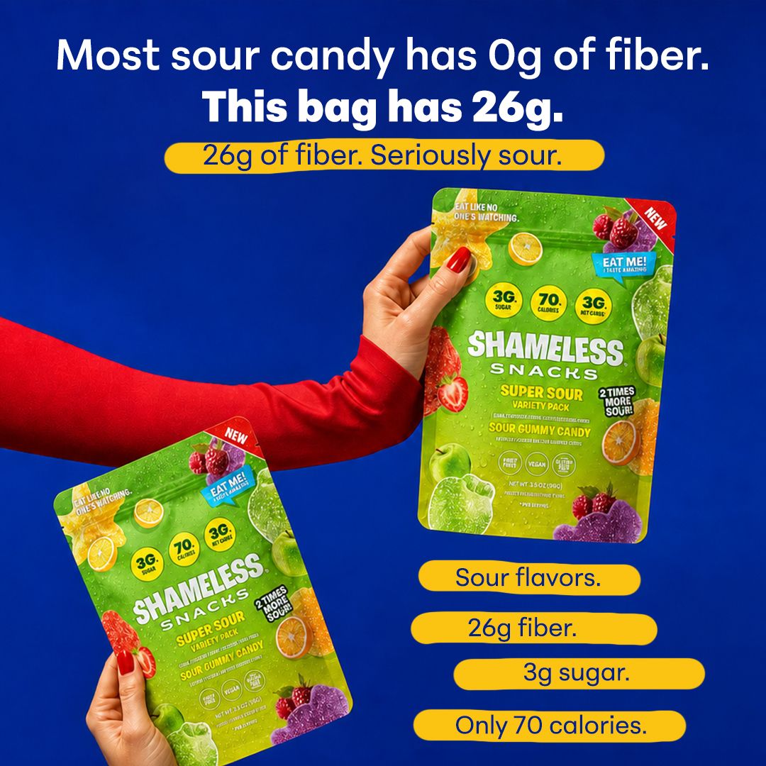 Shameless Snacks Facebook ad
